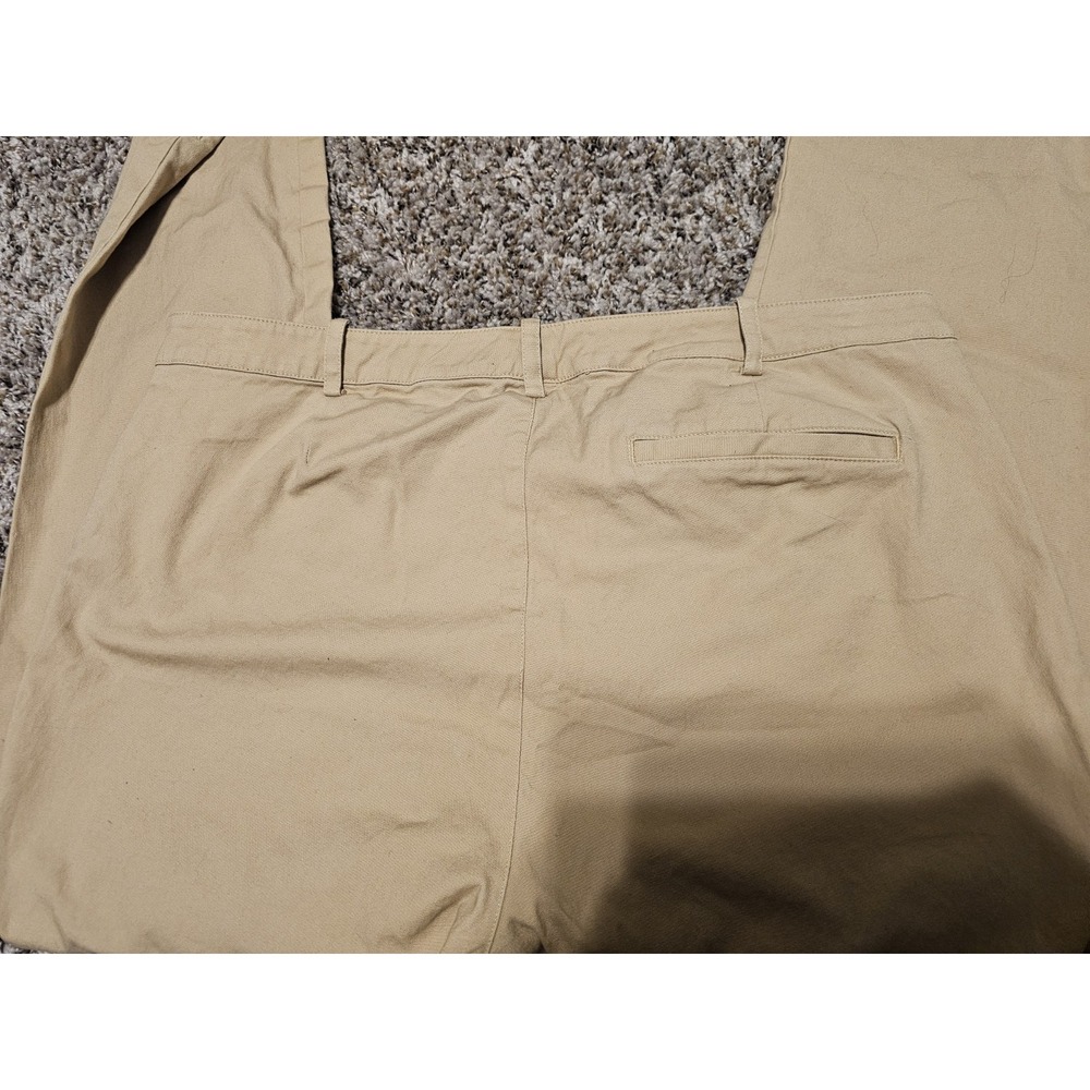 Polo Ralph Lauren Womens Sz 14 Pants Khakis Straight Leg Tan Unique Zip Detail - Picture 6 of 11